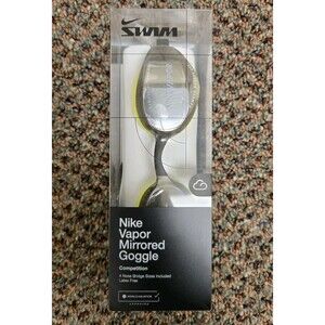 Nike Swim Vapor Mirrored Goggle Competition Swimming Black Yellow NESSA176-737